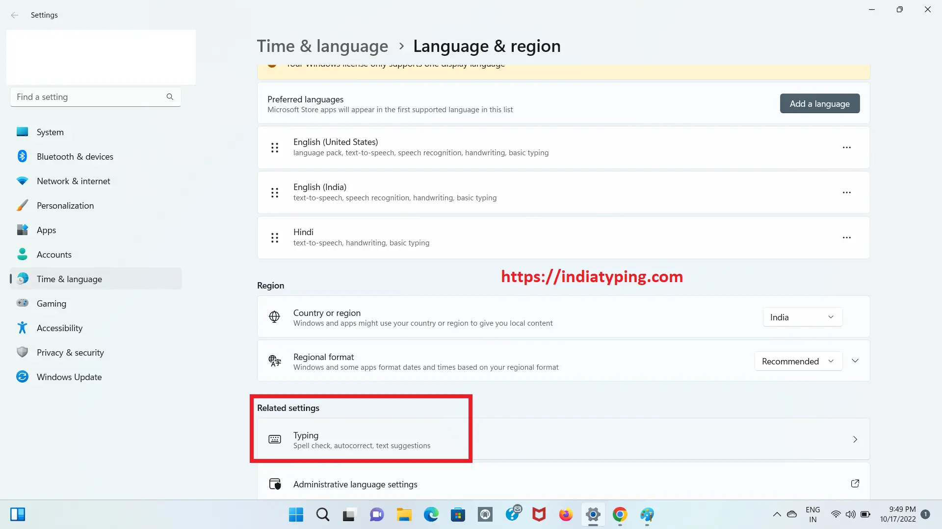 Setup Marathi Indic input 3 in windows 11